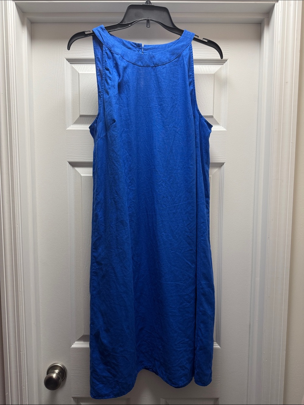 J.Jill Linen Sleeveless Royal Blue Dress - M Tall Size